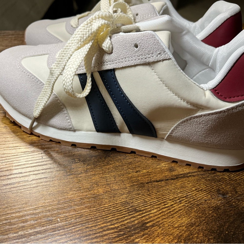 Women's Fashion 9.5 Sneakers Leather Suede Patchwork Casual Walking